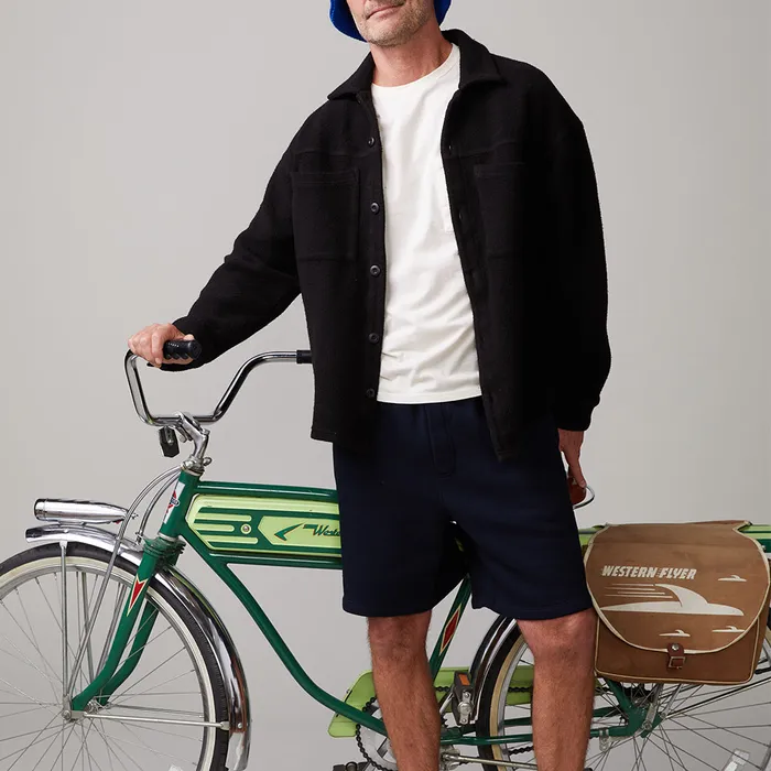 Men Sale MONROW Teddy Fleece Shacket Black
