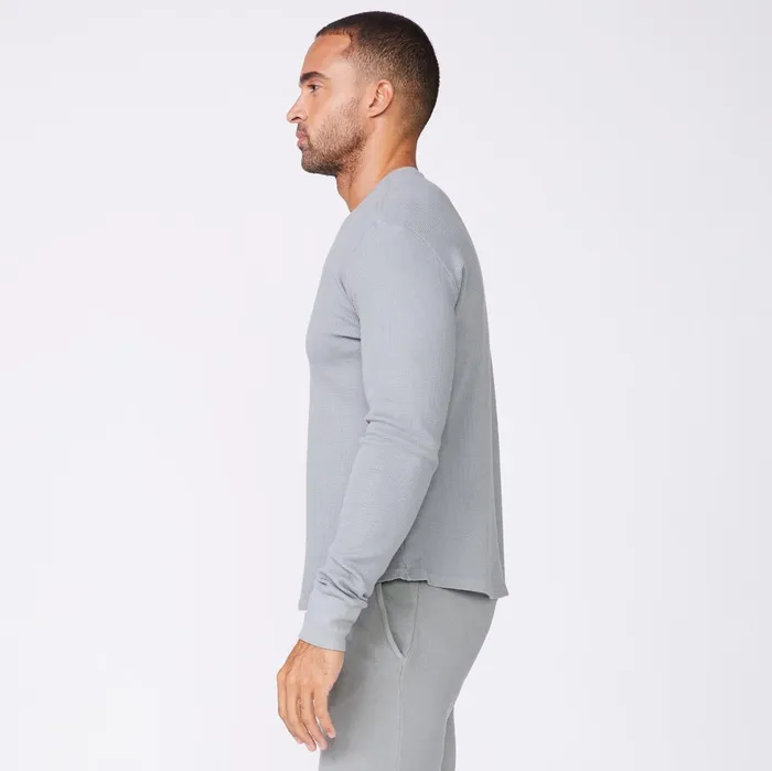 Men Sale MONROW Thermal Long Sleeve Crew Gunmetal