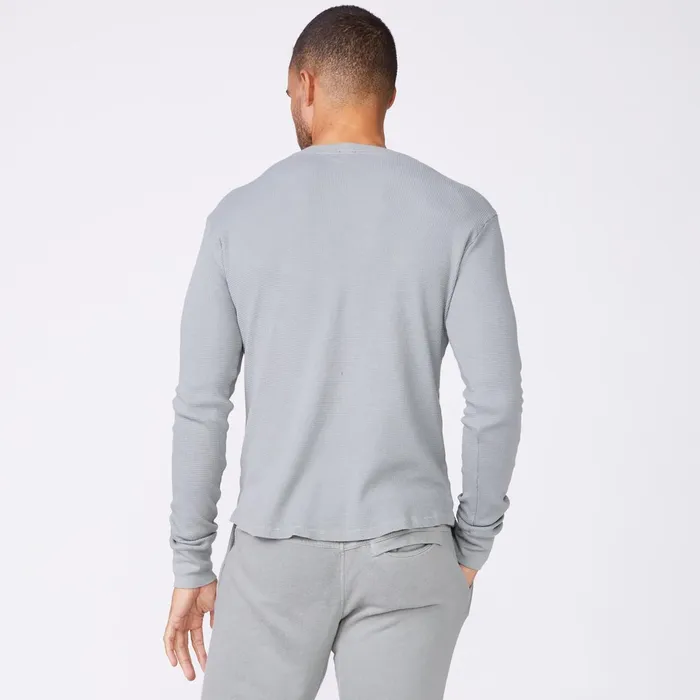 Men Sale MONROW Thermal Long Sleeve Crew Gunmetal