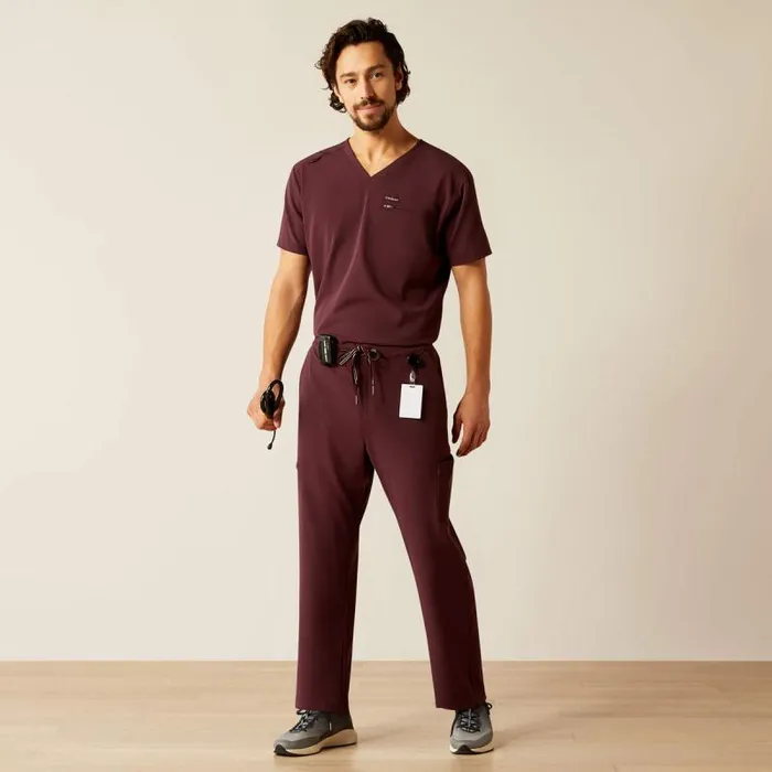 Men Scrubs Ariat Burgundy Scrubs Uniform Winetasting
