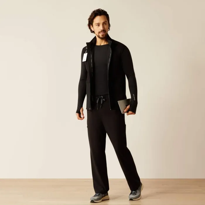 Men Scrubs Ariat Galen Fleece Scrub Vest Black Men Scrubs Ariat Galen Fleece Scrub Vest Black