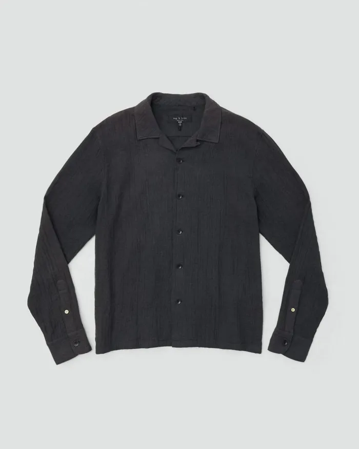 Men Shirts Rag 038 Bone Avery Gauze Camp Shirt Phantom