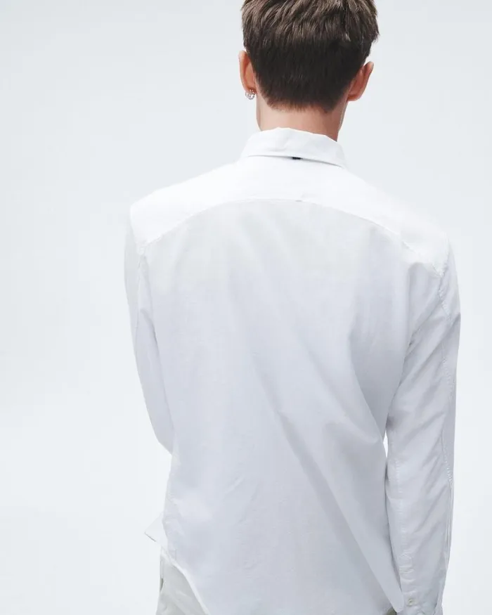 Men Shirts Rag 038 Bone Rb Monster Cotton Oxford Shirt White