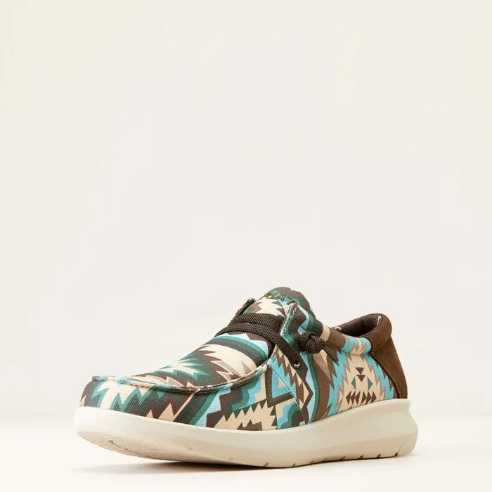 Men Shoes and Sneakers Ariat Hilo Stretch Lace Blue Southwest Print