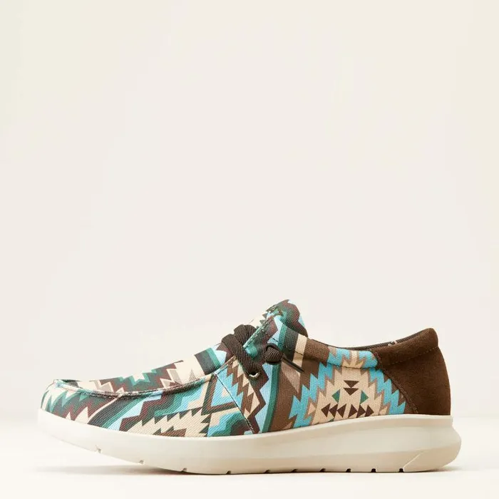 Men Shoes and Sneakers Ariat Hilo Stretch Lace Blue Southwest Print