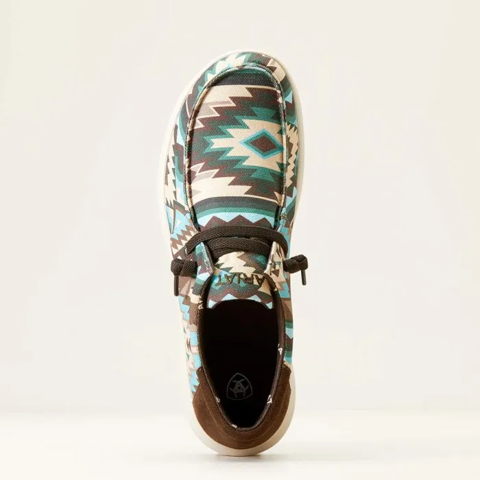 Men Shoes and Sneakers Ariat Hilo Stretch Lace Blue Southwest Print