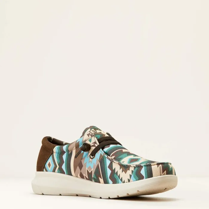 Men Shoes and Sneakers Ariat Hilo Stretch Lace Blue Southwest Print