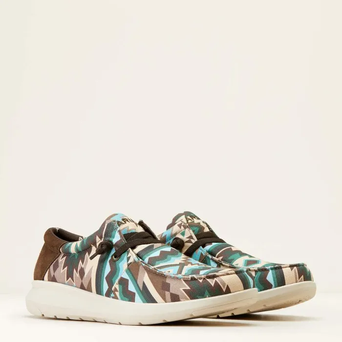 Men Shoes and Sneakers Ariat Hilo Stretch Lace Blue Southwest Print