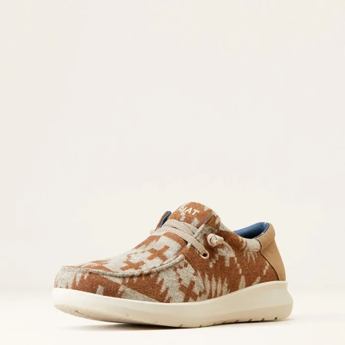 Men Shoes and Sneakers Ariat Hilo Stretch Lace Tan Blanket Wooly