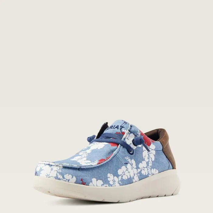 Men Shoes and Sneakers Ariat Hilo Western Aloha Red White And Blue Pareau Prin