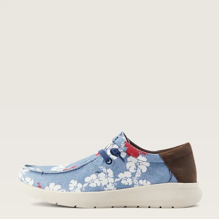 Men Shoes and Sneakers Ariat Hilo Western Aloha Red White And Blue Pareau Prin