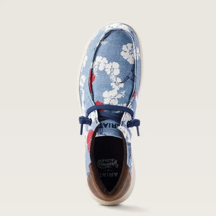 Men Shoes and Sneakers Ariat Hilo Western Aloha Red White And Blue Pareau Prin