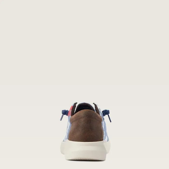 Men Shoes and Sneakers Ariat Hilo Western Aloha Red White And Blue Pareau Prin