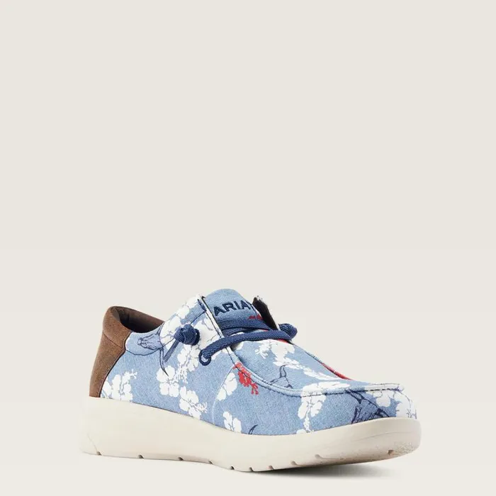 Men Shoes and Sneakers Ariat Hilo Western Aloha Red White And Blue Pareau Prin