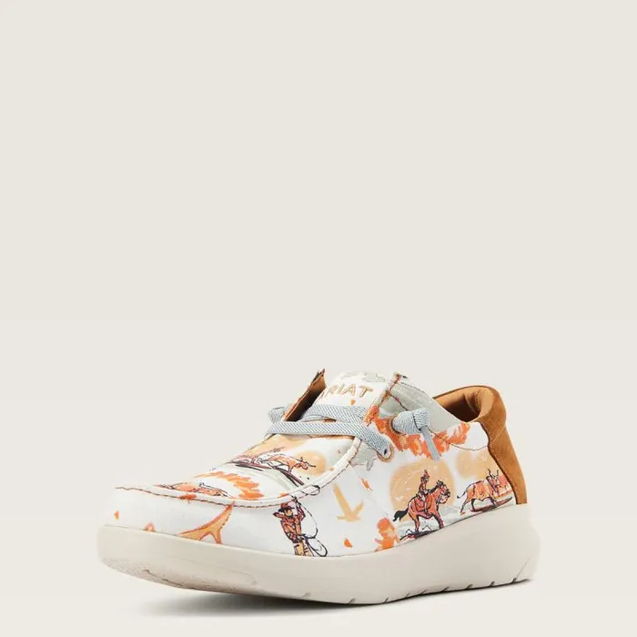 Men Shoes and Sneakers Ariat Hilo Western Aloha Surfing Longhorn Print