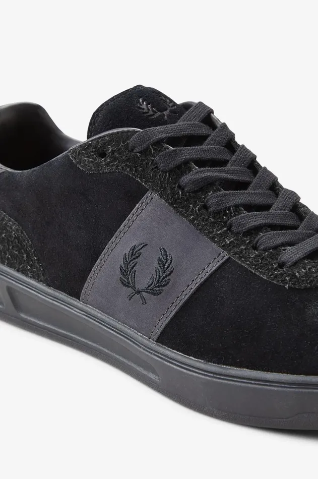 Men Shoes Fred Perry B4 Blackanchor Grey