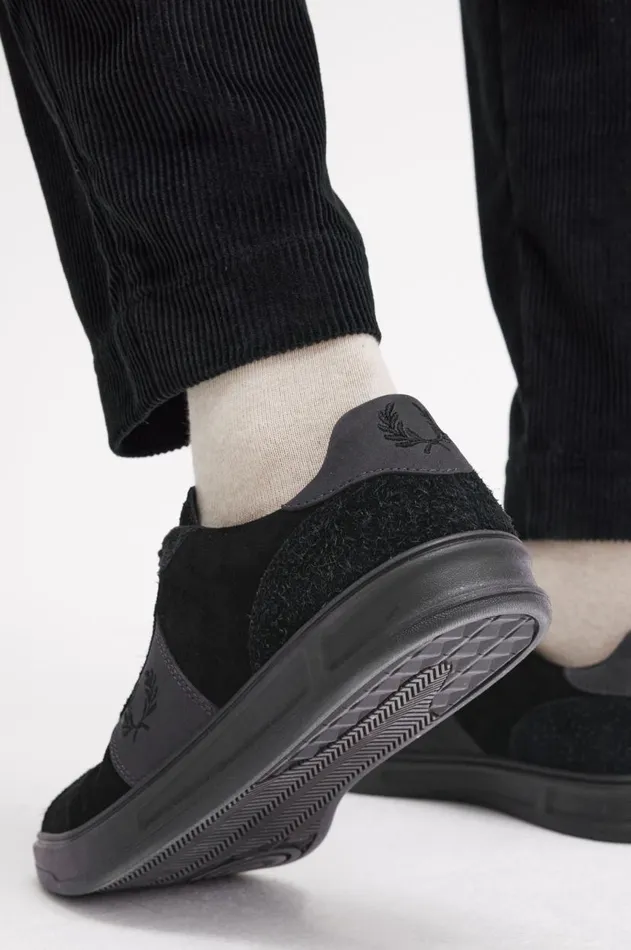 Men Shoes Fred Perry B4 Blackanchor Grey
