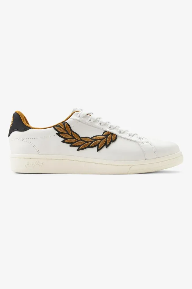 Men Shoes Fred Perry B721 Porcelaindark Caramel