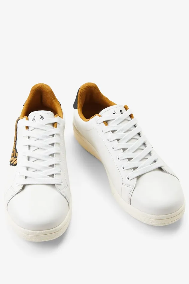 Men Shoes Fred Perry B721 Porcelaindark Caramel
