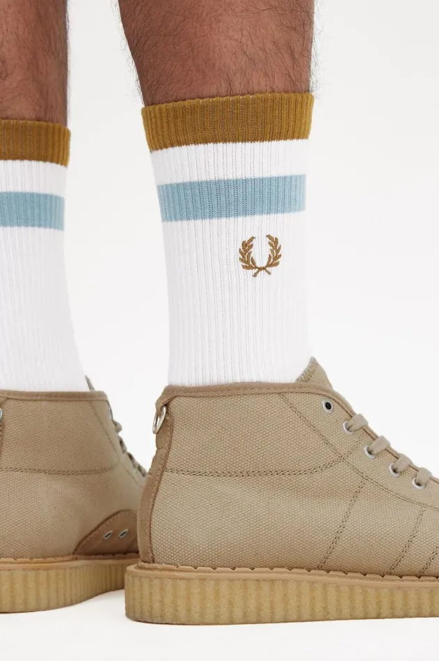 Men Shoes Fred Perry Heavy Canvas Monkey Boot Mid Sand