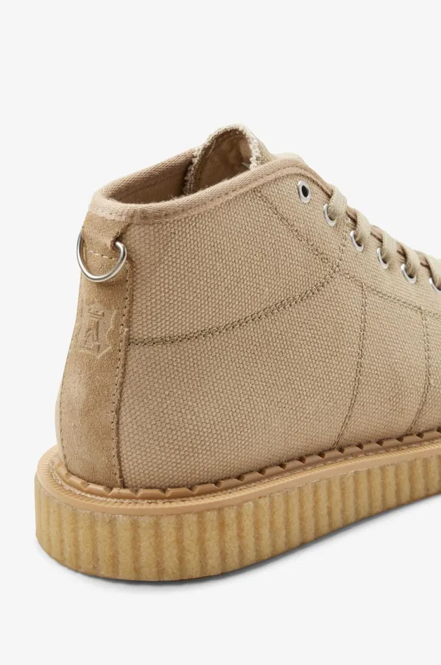 Men Shoes Fred Perry Heavy Canvas Monkey Boot Mid Sand