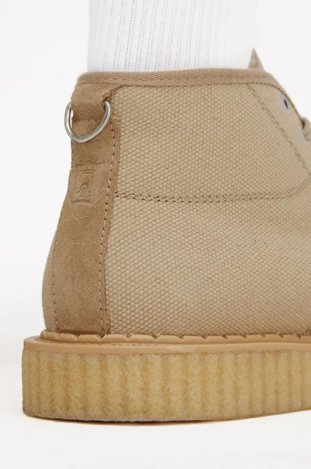 Men Shoes Fred Perry Heavy Canvas Monkey Boot Mid Sand