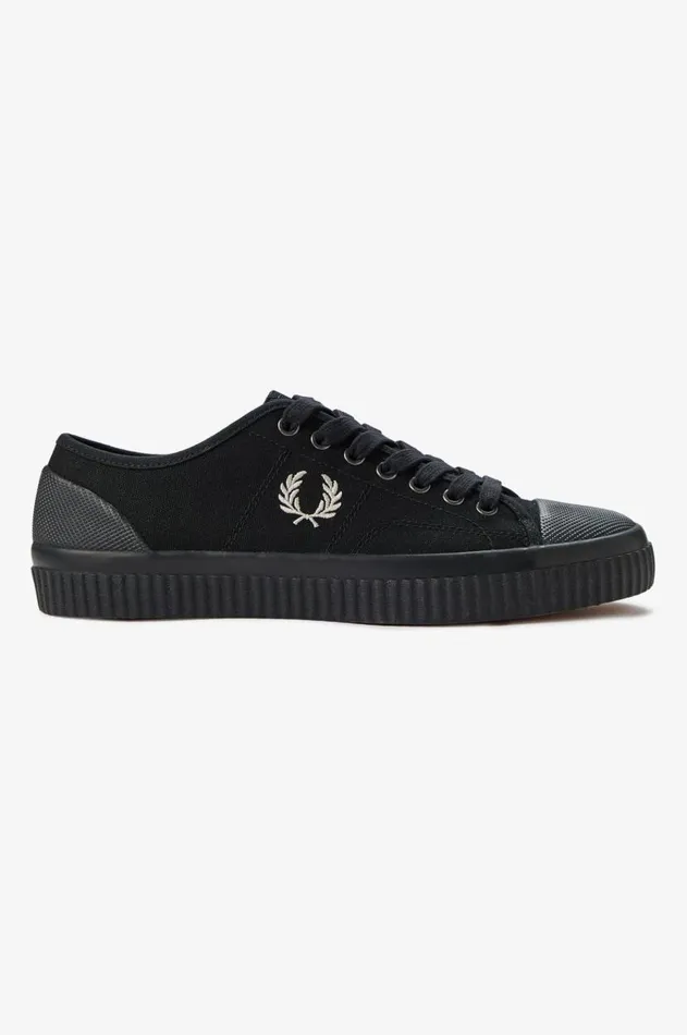 Men Shoes Fred Perry Hughes Low Blackoatmeal