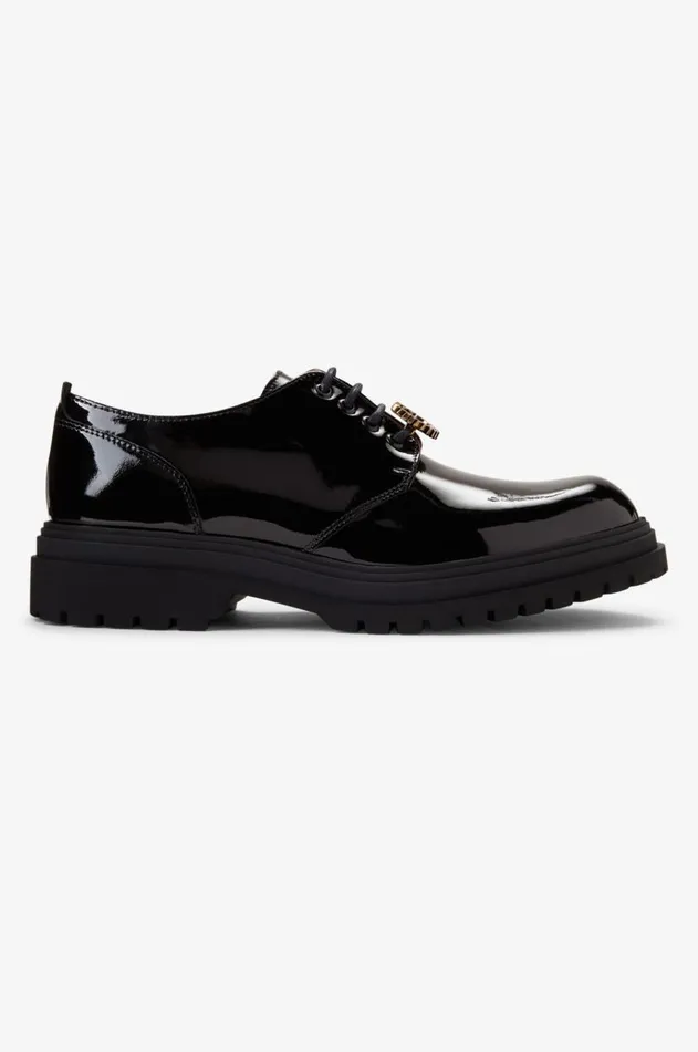 Men Shoes Fred Perry Patent Leather Derby Black