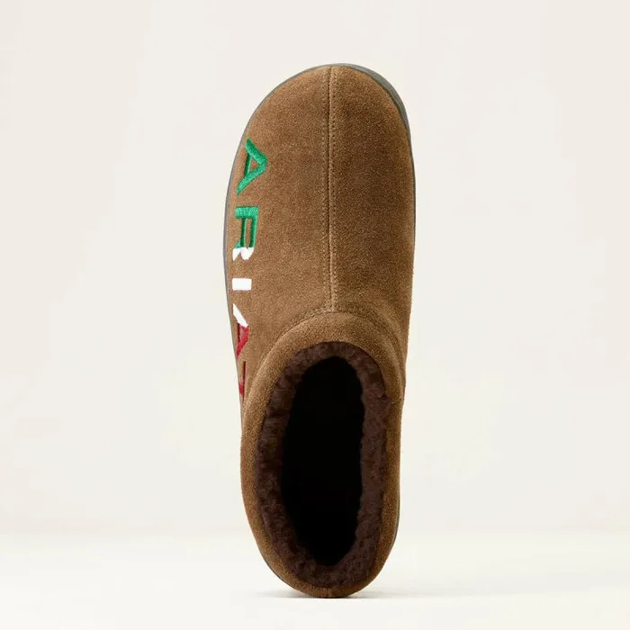 Men Slippers Ariat Ariat Logo Hooded Back Slipper Stone Mexico