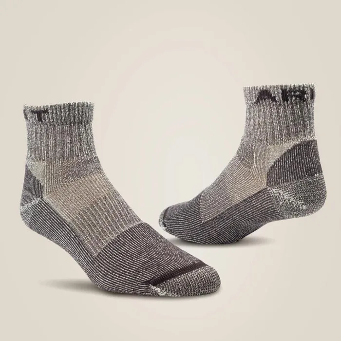 Men Socks Ariat Lightweight Merino Wool Blend Quarter Crew Steel Toe Work Sock 2 Pair Pack Brown Men Socks Ariat Lightweight Merino Wool Blend Quarter Crew Steel Toe Work Sock 2 Pair Pack Brown
