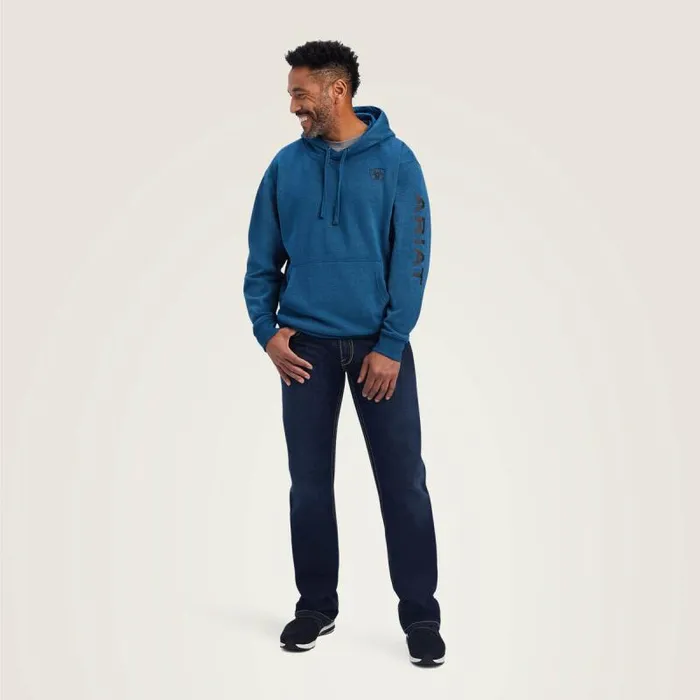 Men Sweatshirts and Hoodies Ariat Ariat Logo Hoodie Poseidon Heather Men Sweatshirts and Hoodies Ariat Ariat Logo Hoodie Poseidon Heather