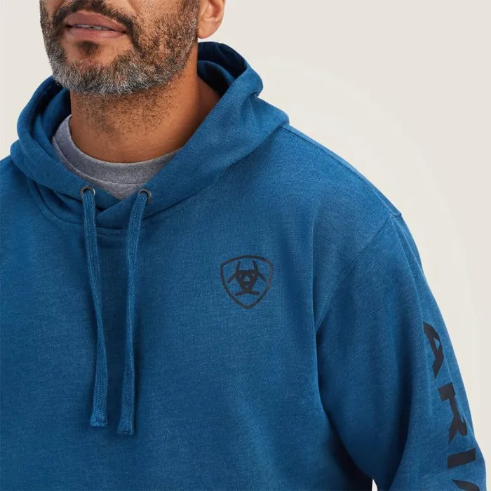 Men Sweatshirts and Hoodies Ariat Ariat Logo Hoodie Poseidon Heather Men Sweatshirts and Hoodies Ariat Ariat Logo Hoodie Poseidon Heather