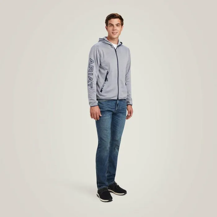 Men Sweatshirts and Hoodies Ariat Byron Full Zip Hoodie Heather Grey Men Sweatshirts and Hoodies Ariat Byron Full Zip Hoodie Heather Grey