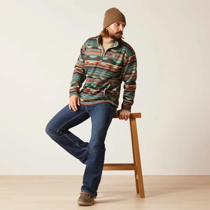 Men Sweatshirts and Hoodies Ariat Caldwell 14 Zip Sweater Biscay Bay Serape Men Sweatshirts and Hoodies Ariat Caldwell 14 Zip Sweater Biscay Bay Serape