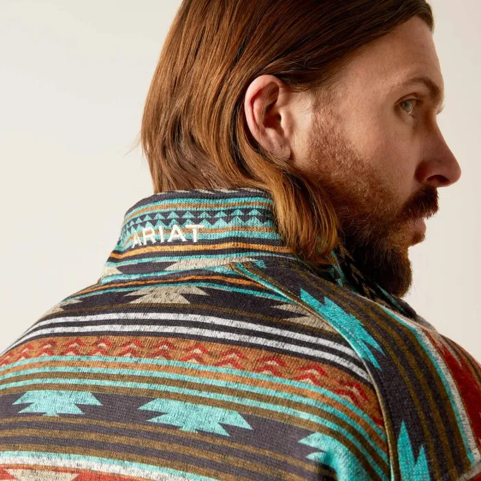 Men Sweatshirts and Hoodies Ariat Caldwell 14 Zip Sweater Biscay Bay Serape Men Sweatshirts and Hoodies Ariat Caldwell 14 Zip Sweater Biscay Bay Serape