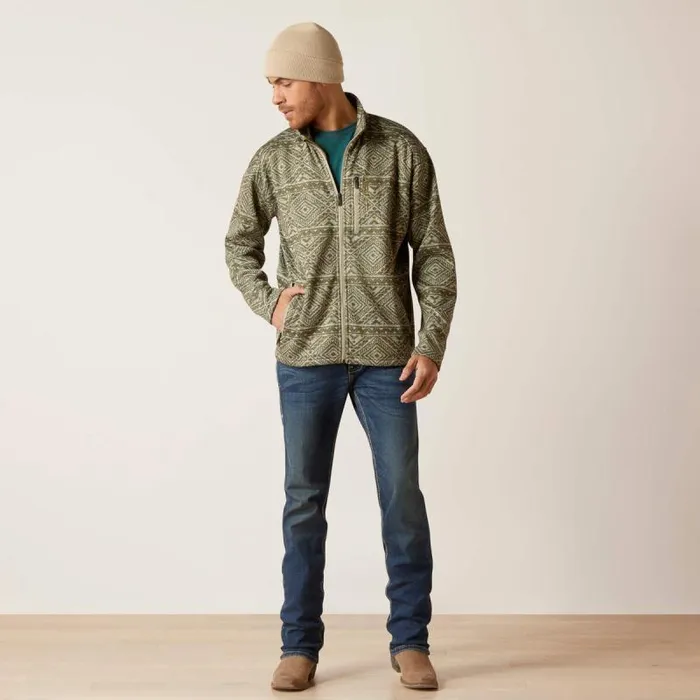 Men Sweatshirts and Hoodies Ariat Caldwell Full Zip Olive Leaf Southwest Men Sweatshirts and Hoodies Ariat Caldwell Full Zip Olive Leaf Southwest