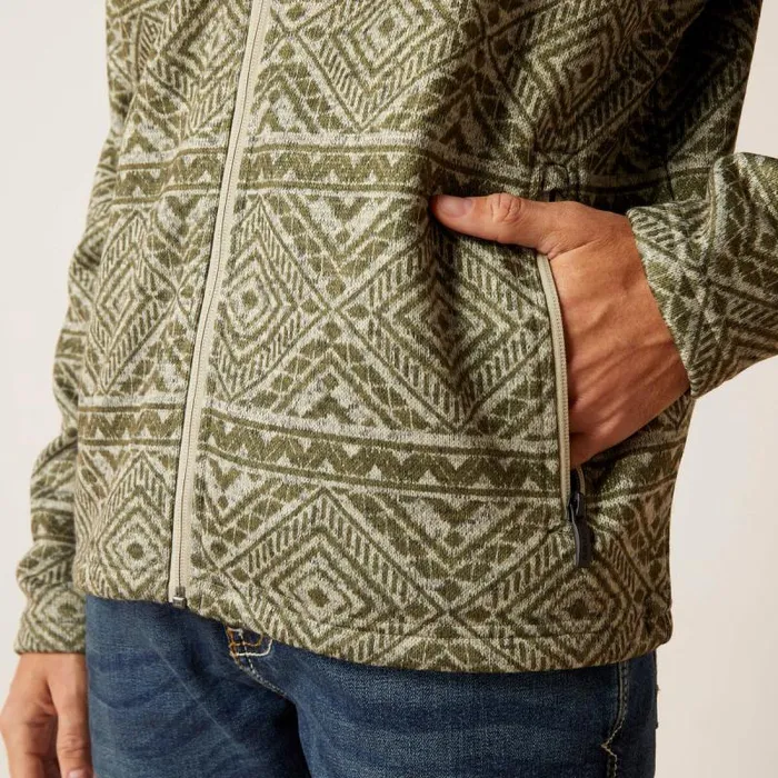 Men Sweatshirts and Hoodies Ariat Caldwell Full Zip Olive Leaf Southwest Men Sweatshirts and Hoodies Ariat Caldwell Full Zip Olive Leaf Southwest