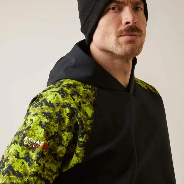 Men Sweatshirts and Hoodies Ariat FR DuraStretch Patriot Hoodie Blacklime Camo Men Sweatshirts and Hoodies Ariat FR DuraStretch Patriot Hoodie Blacklime Camo
