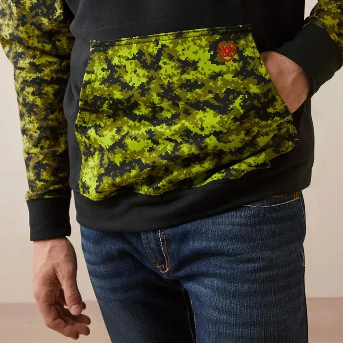 Men Sweatshirts and Hoodies Ariat FR DuraStretch Patriot Hoodie Blacklime Camo Men Sweatshirts and Hoodies Ariat FR DuraStretch Patriot Hoodie Blacklime Camo