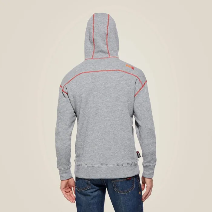 Men Sweatshirts and Hoodies Ariat FR Polartec Hoodie Heather Gray Men Sweatshirts and Hoodies Ariat FR Polartec Hoodie Heather Gray