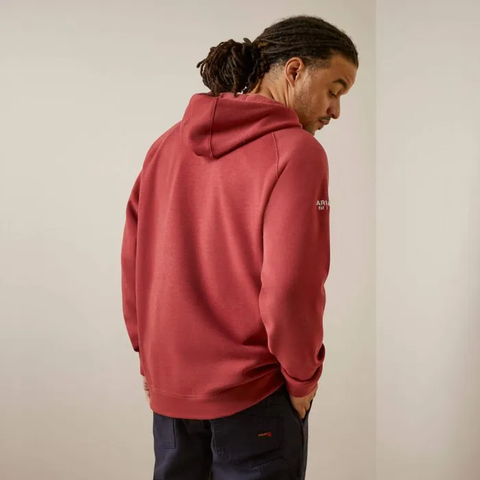 Men Sweatshirts and Hoodies Ariat FR Primo Fleece Logo Hoodie Brick Red Men Sweatshirts and Hoodies Ariat FR Primo Fleece Logo Hoodie Brick Red