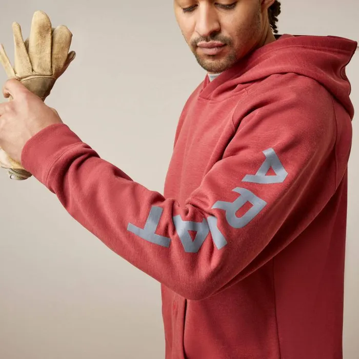 Men Sweatshirts and Hoodies Ariat FR Primo Fleece Logo Hoodie Brick Red Men Sweatshirts and Hoodies Ariat FR Primo Fleece Logo Hoodie Brick Red