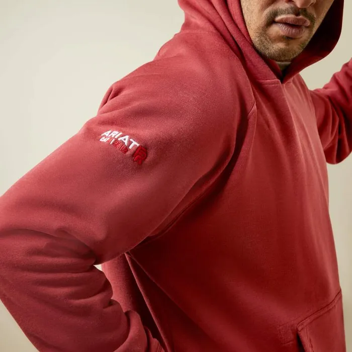 Men Sweatshirts and Hoodies Ariat FR Primo Fleece Logo Hoodie Brick Red Men Sweatshirts and Hoodies Ariat FR Primo Fleece Logo Hoodie Brick Red