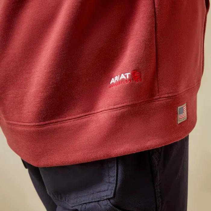Men Sweatshirts and Hoodies Ariat FR Primo Fleece Logo Hoodie Brick Red Men Sweatshirts and Hoodies Ariat FR Primo Fleece Logo Hoodie Brick Red