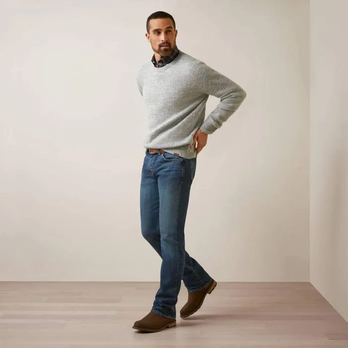 Men Sweatshirts and Hoodies Ariat Mill Valley Sweater Heather Grey Men Sweatshirts and Hoodies Ariat Mill Valley Sweater Heather Grey