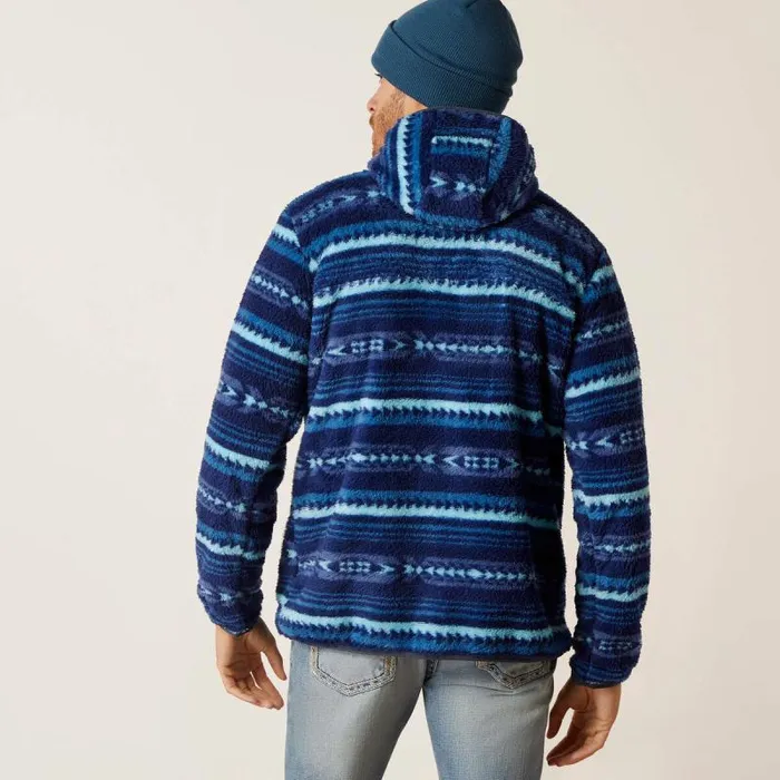 Men Sweatshirts and Hoodies Ariat Polar Bear Fleece Hoodie Blue Depths Serape Men Sweatshirts and Hoodies Ariat Polar Bear Fleece Hoodie Blue Depths Serape