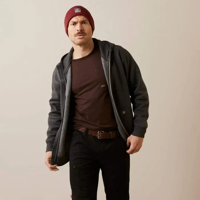 Men Sweatshirts and Hoodies Ariat Rebar Born For This Full Zip Hoodie Charcoal Heather Men Sweatshirts and Hoodies Ariat Rebar Born For This Full Zip Hoodie Charcoal Heather