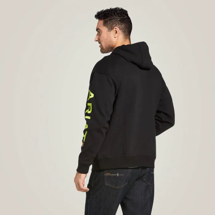 Men Sweatshirts and Hoodies Ariat Rebar Graphic Hoodie Blacklime Men Sweatshirts and Hoodies Ariat Rebar Graphic Hoodie Blacklime