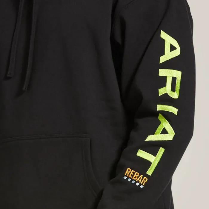 Men Sweatshirts and Hoodies Ariat Rebar Graphic Hoodie Blacklime Men Sweatshirts and Hoodies Ariat Rebar Graphic Hoodie Blacklime