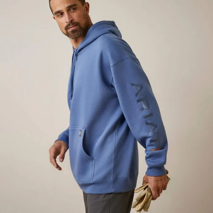 Men Sweatshirts and Hoodies Ariat Rebar Graphic Hoodie Coastal Fjord